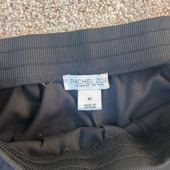 Rachel Zoe Women Elastic Waistband Mid-Rise Stretch Cargo Jogger SZ M Black - Picture 2 of 4